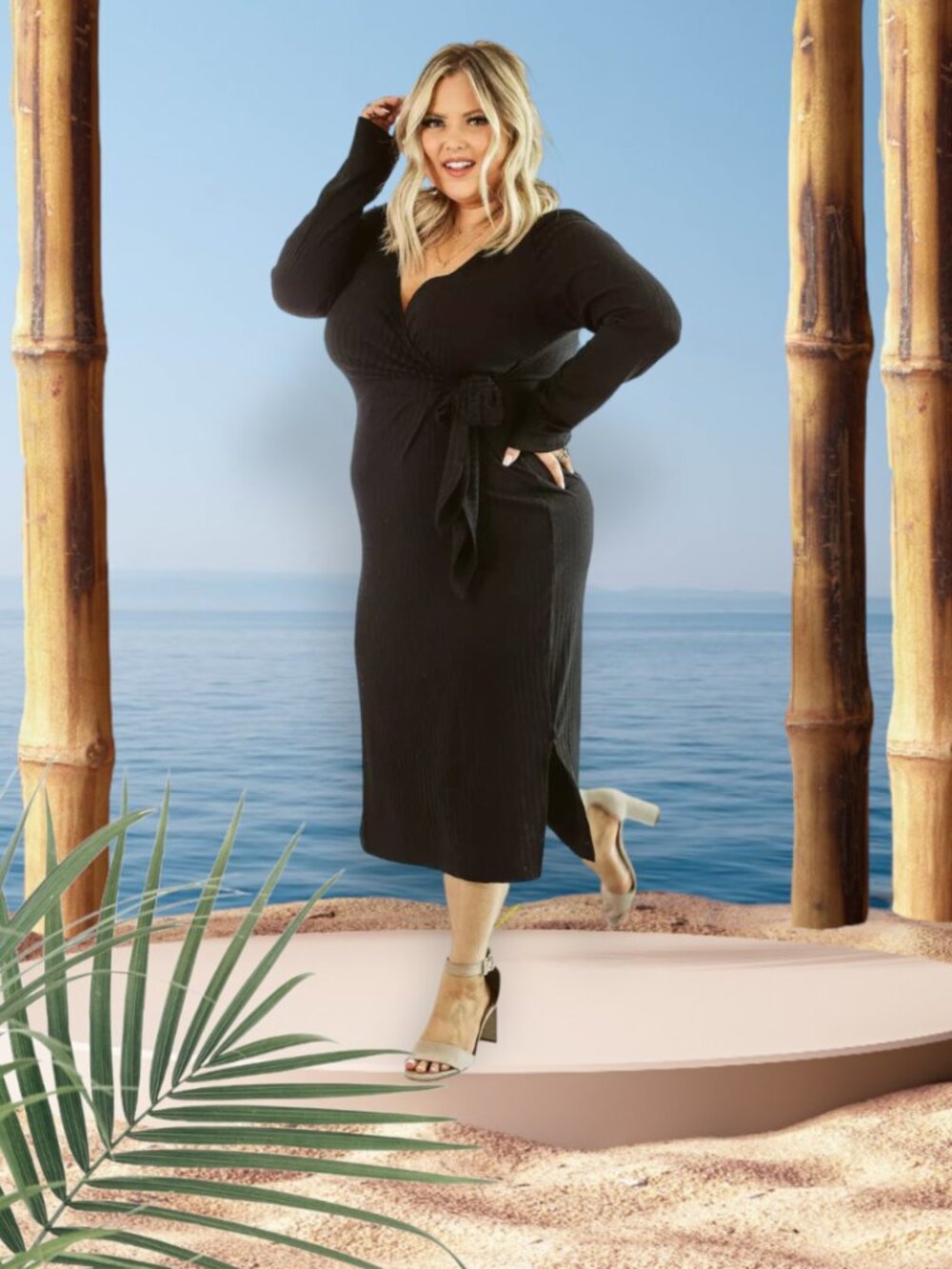 Elegant Black Long Sleeve Dress